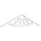 Ekena Millwork Pitch Classic Wagon Wheel Architectural Grade PVC Gable Pediment, 48"W x 10"H x 1"P (5/12) GPP048X010X100CWW - alternate 1